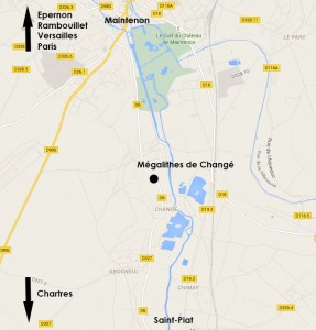 Carte de localisation du musée des mégalithes de Changé